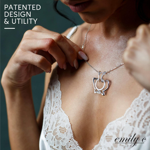 Emily C Collar Con Soporte Para Anillos ' Collares De Acero