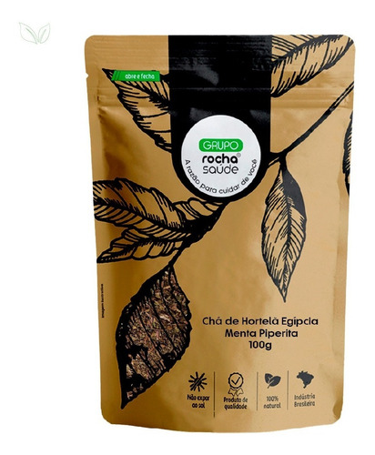 Chá De Hortelã Egípcia Menta Piperita 100% Natural 100g