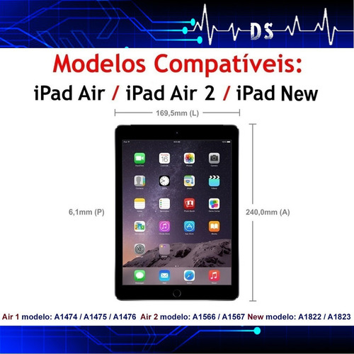Película De Vidro Para iPad 5 E 6 iPad Air 2 A1566 A1567 | MercadoLivre