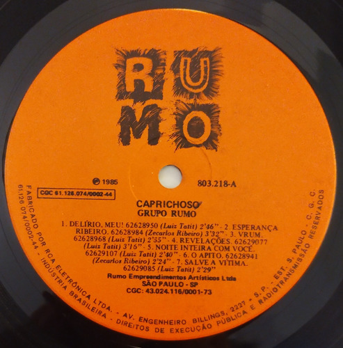 Lp Grupo Rumo - Caprichoso (Usado)