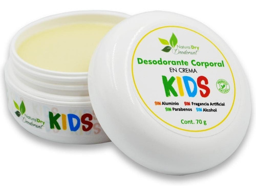 Desodorante Naturaldry Kids 70g Natural Hidrata Elimina Olor