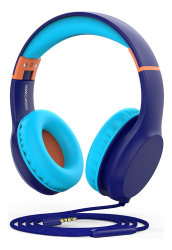 Audifonos Para Niños Fospower Kids Volumen Max 85 Db Color Azul