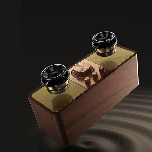 Altavoz Bluetooth Retro Con Radio Fm, Subwoofer De Graves