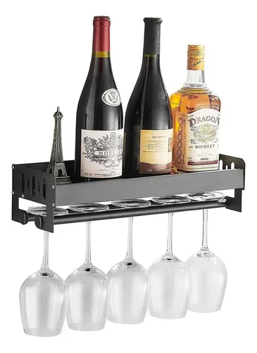 Botellero Con Soporte Para Vasos Montado En La Pared, M..