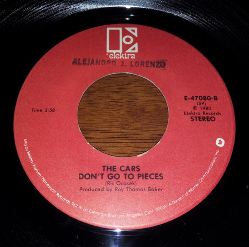 The Cars - Dont Tell Me No - Simple Vinilo Usa