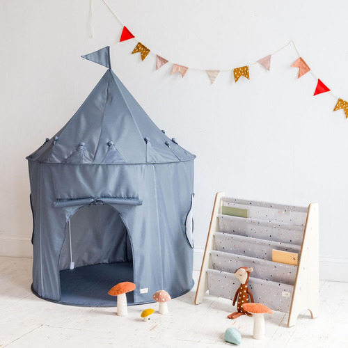 Kids Play Tent 3 Sprouts Sustainable Recycled Fabric Blue