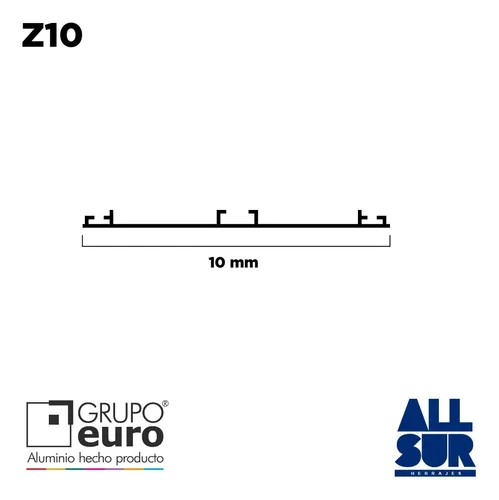 Zocalo Aluminio Con Burlete X 1 Mt 100 Mm Grupo Euro Cocina