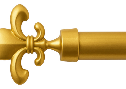 Barral Cortina Ironwood 22mm A Medida De 1 A 4m Linea Nakash Dorado Terminal Flor De Liz