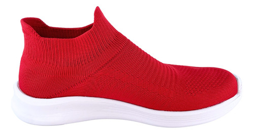 Tenis Calcetin Arraigo Shoes Caballero Rojo Liso