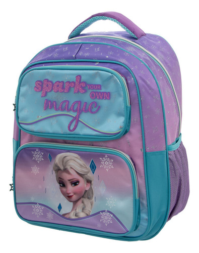 Mochila Primaria Infantil Disney Frozen (elsa 20l Multicolor) Celeste