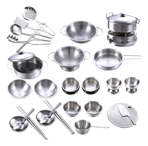 25 Uds Juguetes De Cocina Utensilios De Cocina De Acero
