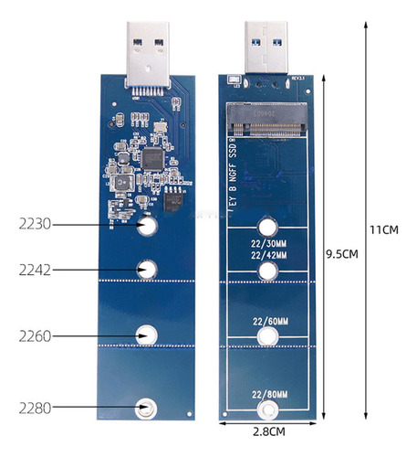 # Adaptador Nvme M.2 Ssd A Usb3.0 Convertidor De Disco Duro
