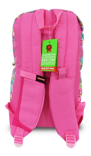 Mochila Escolar Infantil Unicórnio Magic Rosa Sestini