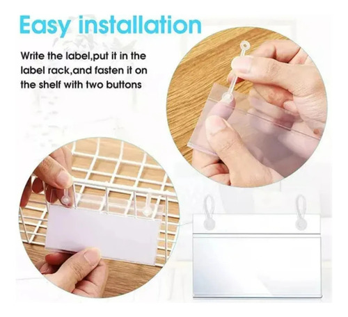 60 Etiquetas De Pvc Transparente Para Estantes