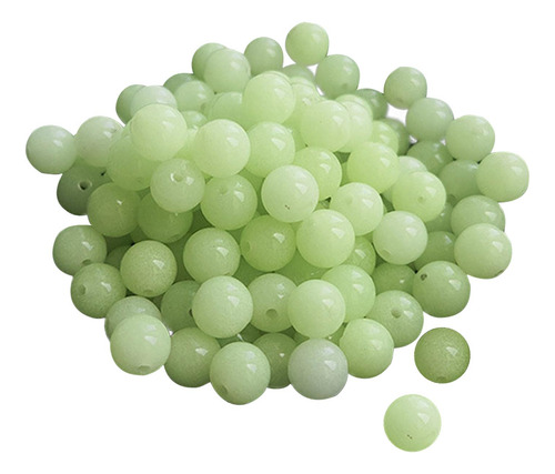 100pcs Acrylic Glow Beads Spacer Beads Loose Beads Glow 10mm