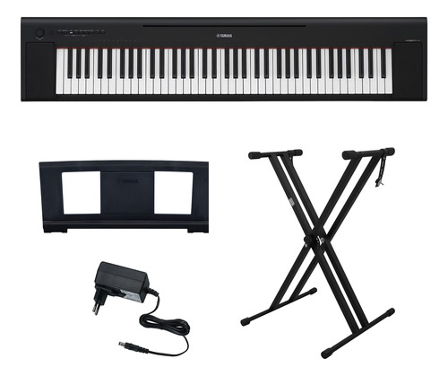 Piano Digital Np 35b Preto 76 Teclas Yamaha Com Suporte X