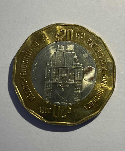 Moneda De $20 Conmemorativa De Tenochtitlán
