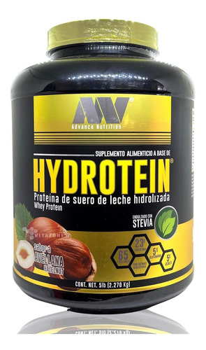 Hydrotein Whey Protein Avellana 5 Lbs Advance Nutrition.