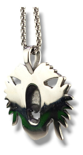 Dije Calavera Azteca Penacho Acero Inoxidable D833 Plateado