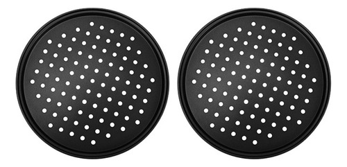 Paquete De 2 Moldes De Pizza Perforados Personales De 11 Pul
