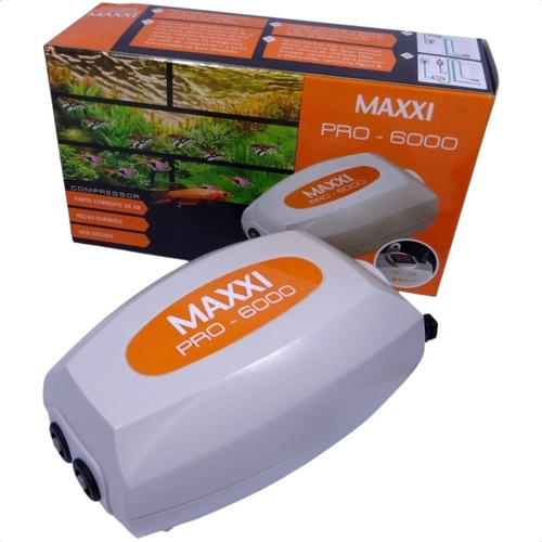 Compressor De Ar Maxxi Pro-6000 5w P/ Aquário Até 200l 110V