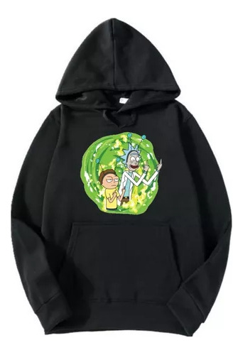 Buzo Canguro Rick And Morty Portal Dedos Unisex