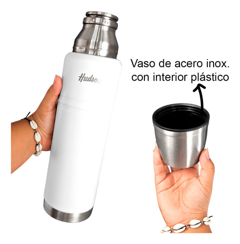 Termo Hudson Bz3 1000ml Colores 1 Litro Acero Inoxidable Tapon Cebador Ter1000