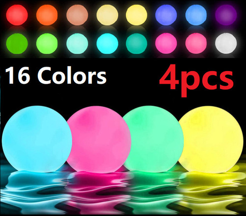 Gv 4 Paquetes De Bolas De Playa Inflables Gigantes Con Led