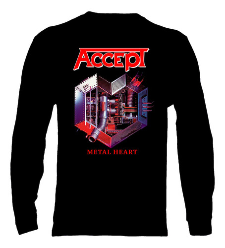 Polera Manga Larga Accept - Ver 05 - Metal Heart