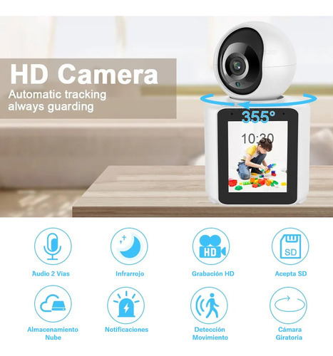 Camara Seguridad Baby Call Monitor Con Videollamada Pantalla