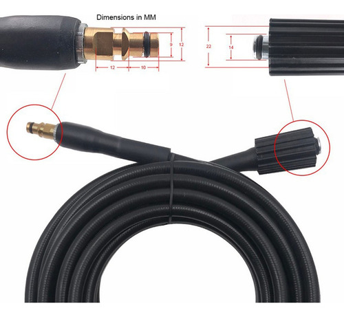 M22x1.5 Manguera De Lavado De Presión De Conexión Rápida