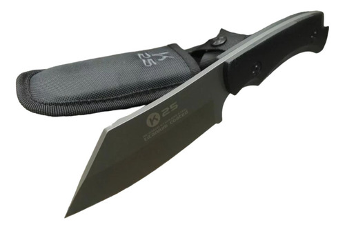 Cuchillo Tactico K25 Titanium Coated Albainox Bushcraft Color Negro