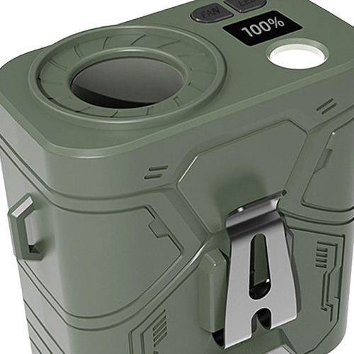 Ventilador De Clip De Cintura Fuerte Portátil De Aire Verde
