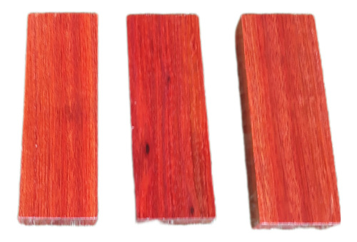 Blocos Madeira Pau Brasil 3 Peças - Cutelaria Facas Luthier