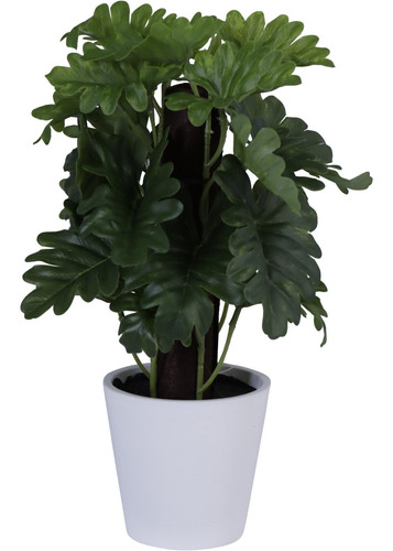 Planta Artificial Filodendro Verde Con Pote 16 X 16 X 25 Cm