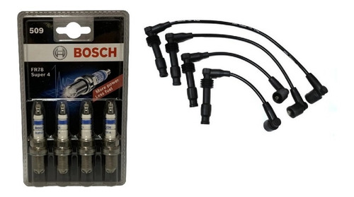 Juego Bujias Bosch 4 Electrodos + Cables Zafira 2.0 16v