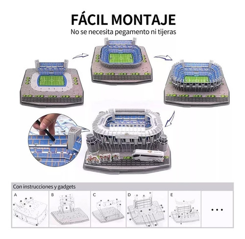 Puzzle 3d Estadio Santiago Bernabeu Real Madrid Nanostad