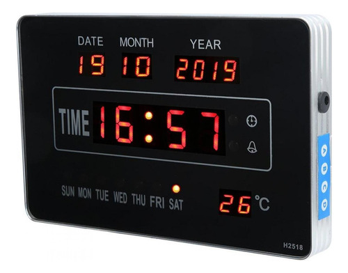 Led Gran Calendario Digital Día Reloj Hora Termómetro Colorf