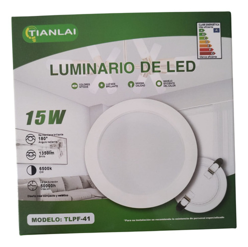 Lampara Luminario De Led 15w 10 Piezas Blanco