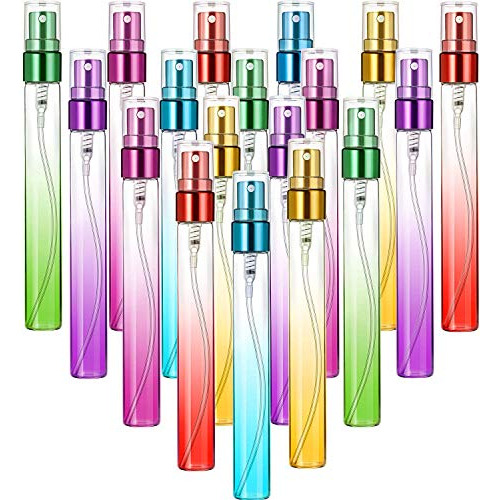 Patelai - 18 Botellas Spray Perfume 10 Ml Vidrio Colorido At