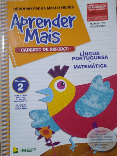 Aprender Mais Caderno De Reforço Vol.2, 3ºano