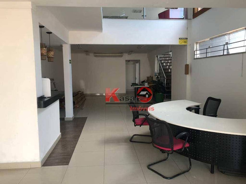 Casa Para Alugar, 400 M² Por R$ 15.000,00 - Vila Matias - Santos/sp - Ca0966
