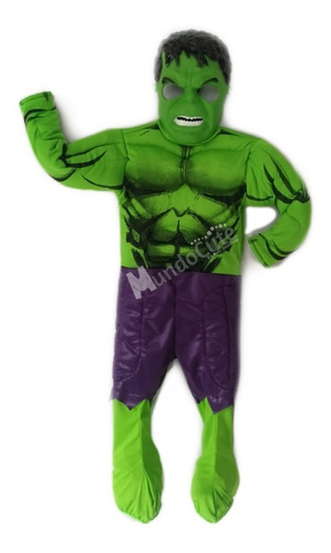 Imagen 3 de 3 de Disfraz Hulk Niño Disfraces Super Heroes Avengers Disfraces