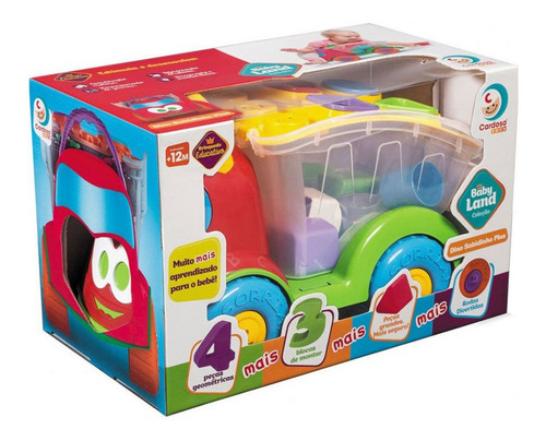 Imagem 2 de 3 de Baby Land Dino Sabidinho Cardoso Toys Bloquinhos