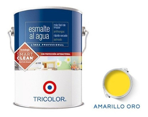 Esmalte Al Agua Profesional 1 Gl Amarillo Oro Tricolor