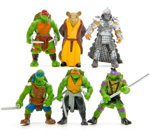 Tortugas Ninja Set Mini Figuras Juguetes Personaje Muñecos 