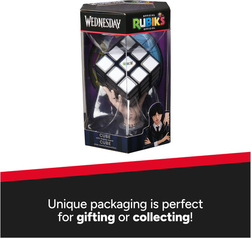 Rubiks Cube, Wednesday Cube, Greyscale Wednesday Collectibl