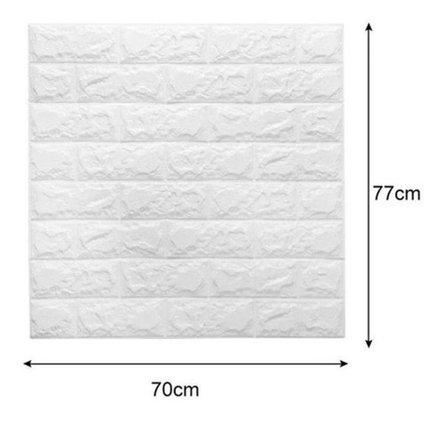 Imagen 3 de 10 de Placa De Pared Autoadhesivo Textura 3d Ladrillo Blanco