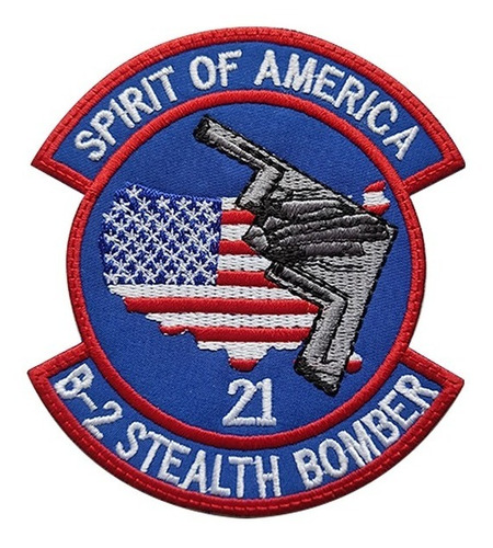 Parche Bordado Spirit Of América  B2 Stealth Bomber 21 Avión