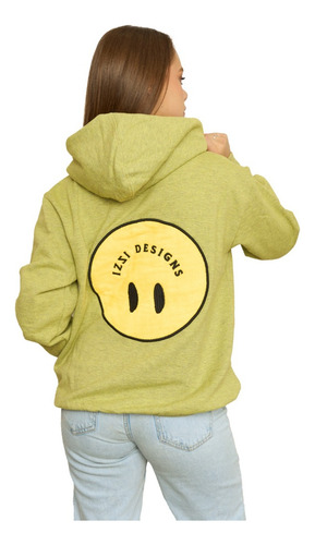 Hoddie Twisted Smile Peridot Mujer
